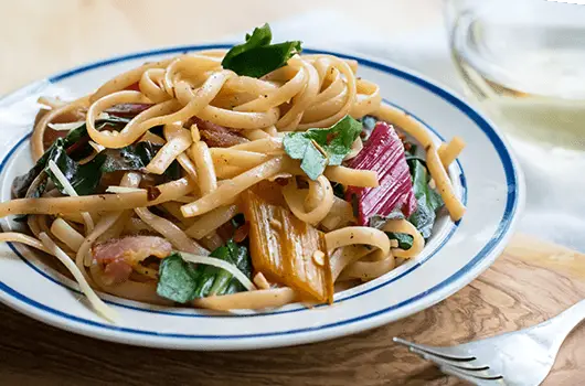 Pasta Bacon Chard recipe LifeSource