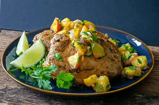 Pork Chops Peach Salsa