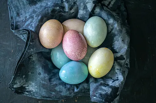 Naturally Dyed Easter Eggs