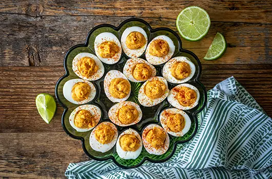 Smoky Bacon Deviled Eggs
