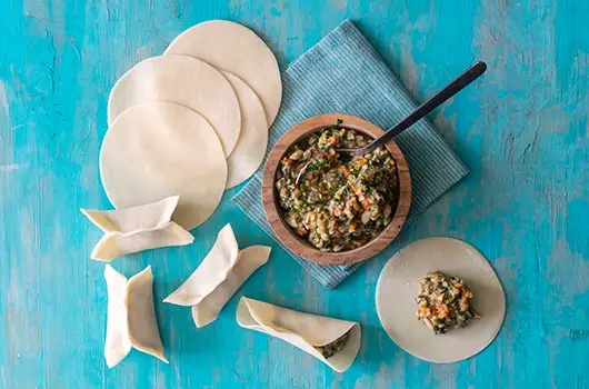 Ginger Bok Choy Dumplings