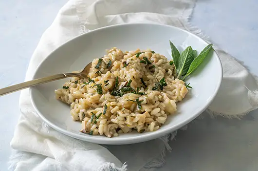 Trumpet Mushroom Risotto