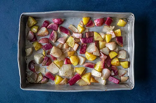 Roasted Radishes and Potatoes