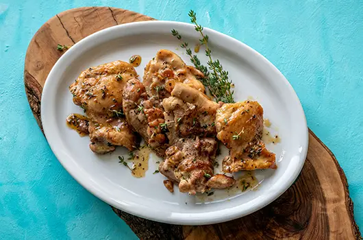 Maple Thyme Chicken Thighs