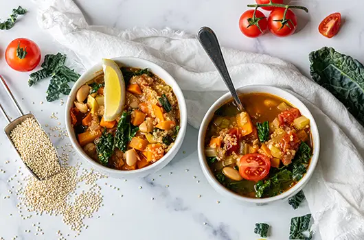 Hearty quinoa vegetable soup